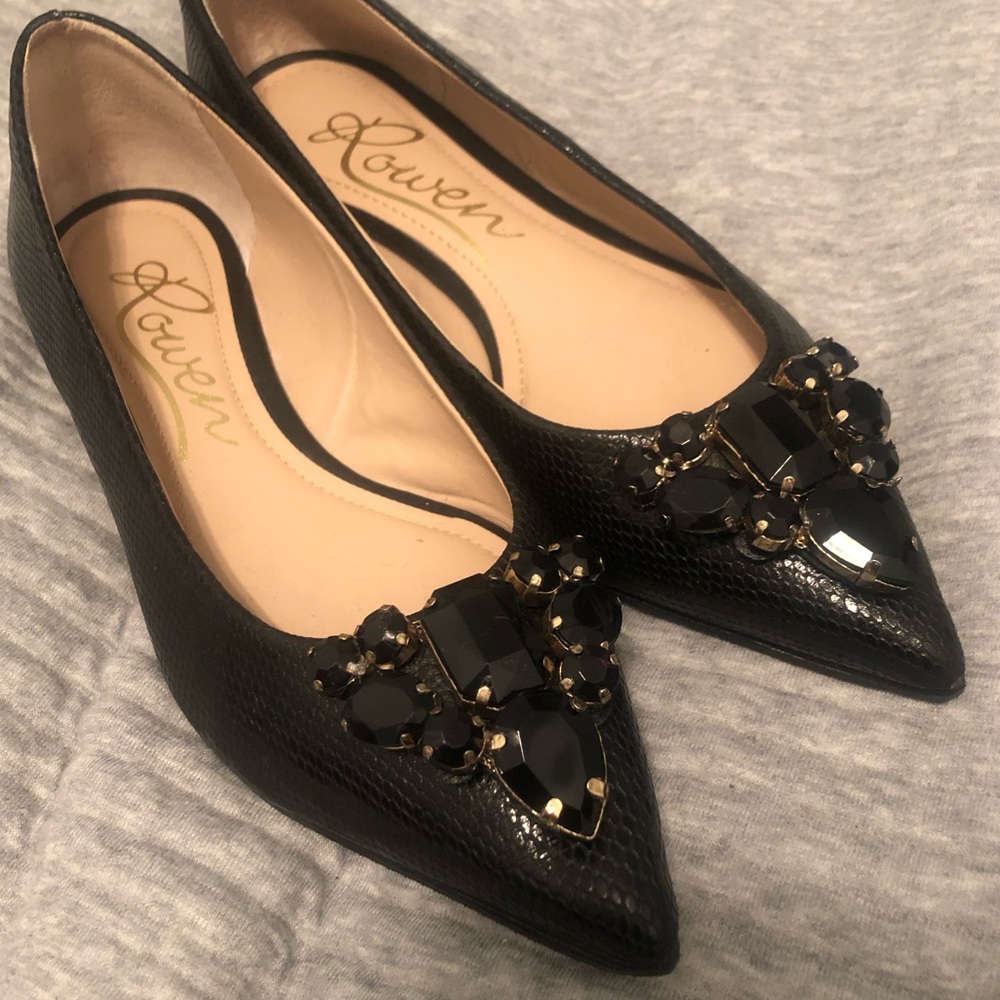 Rowen Black Embellished Flats